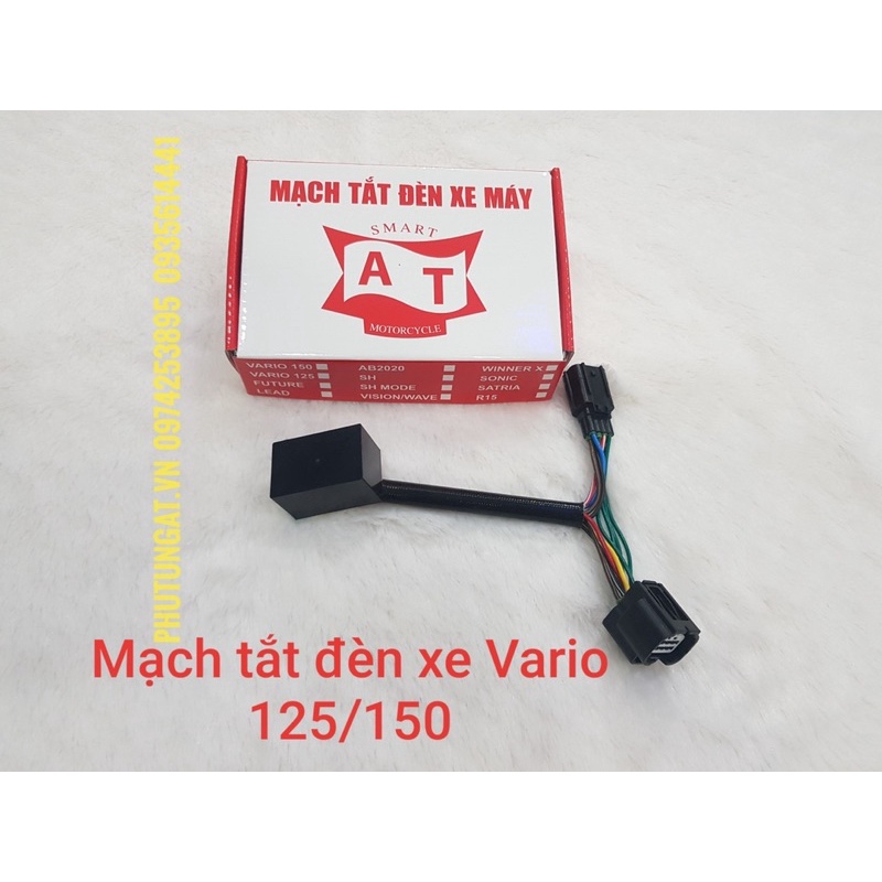 Mạch tắt đèn xe Vario 125 150 lắp đặt đơn giản chỉ 2 giắc đơn giản