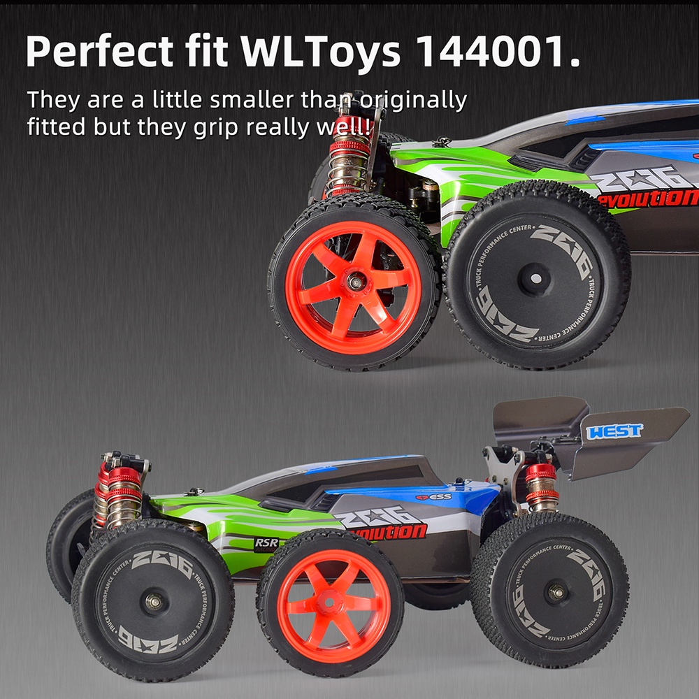 WLTOYS Bánh Xe Cao Su Tỉ Lệ 1/14 Cho Xe Điều Khiển Từ Xa 1/10 144001 Bộ Bánh Xe Đồ Chơi Austar 1/10 12mm Tỷ Lệ 1/10