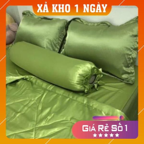 Bộ drap giường phi lụa Thái Tuấn có mền (shopmh59)