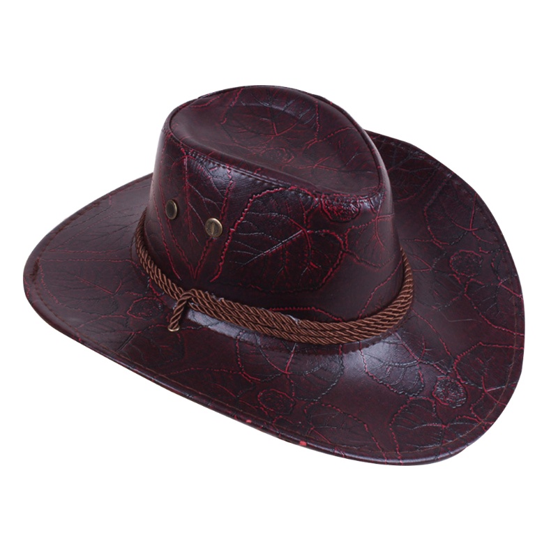 Mũ Cao Bồi Làm Bằng Da Phong Cách Retro Thời Trang Unisex