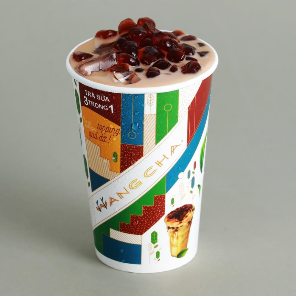 Ly Trà Sữa 3in1 WangCha nhiều vị Tặng Kèm 1 gói Topping 60g