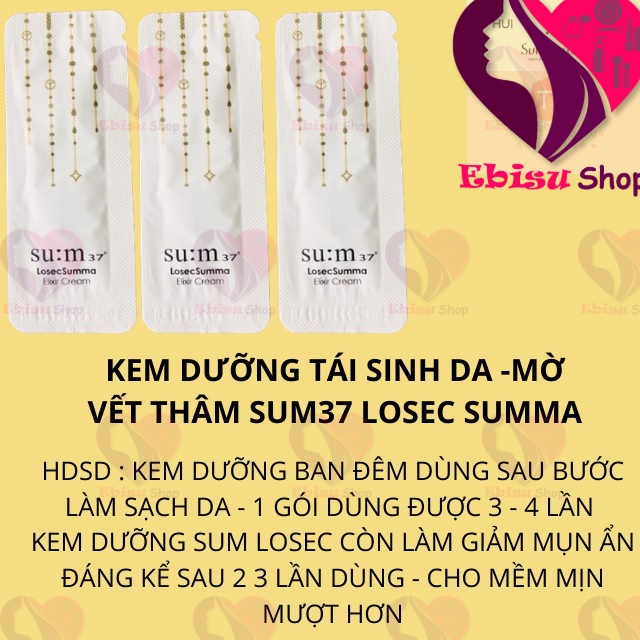 10 gói kem dưỡng losec summa Elixir su:m37 tái sinh da 1ml_date mới nhất