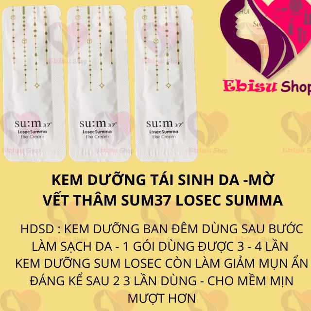 combo 10 gói kem dưỡng losec summa Elixir su:m37 tái sinh da