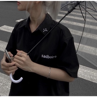 ÁO SƠ MI SAD SIGNATURE OVERSIZED SHIRT - BLACK (Sản phẩm ưu đãi kèm Tote SADBOIZ)