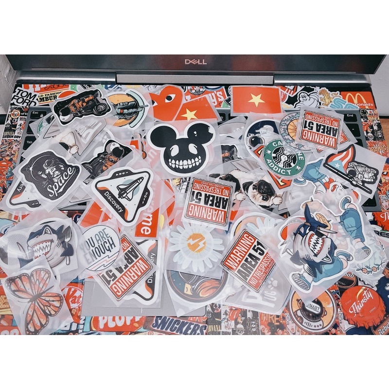 - Decal Logo Sticker Patch in áo ủi trực tiếp lên vải hình