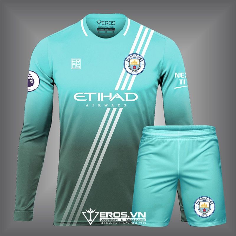 ⛔ĐỒ ĐÁ BANH TAY DÀI MANCITY 👉HÀNG THIẾT KẾ THUN LẠNH cao cấp🔥