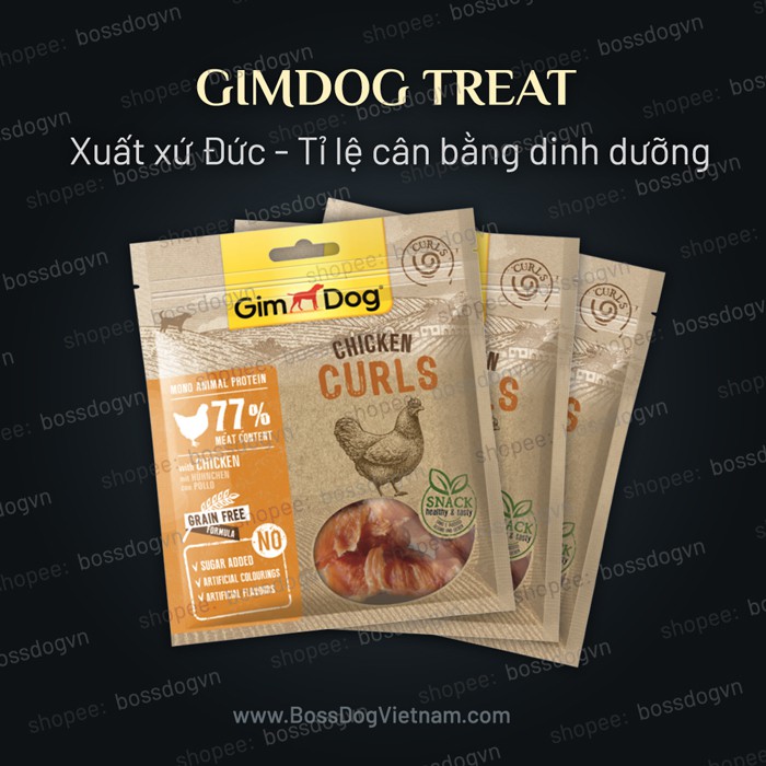 Bánh thưởng chó cưng 2in1 sạch răng, giữ cân, tốt cho hệ tiêu hóa Gimdog | BossDog