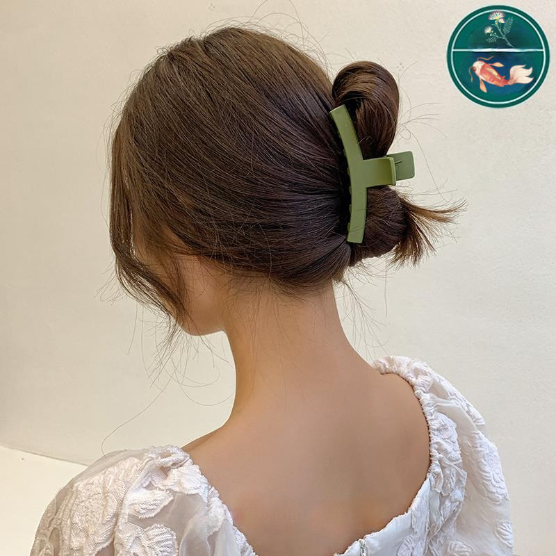 1 Kẹp Tóc Màu Trơn Phong Cách Hàn Quốc Cho Nữ