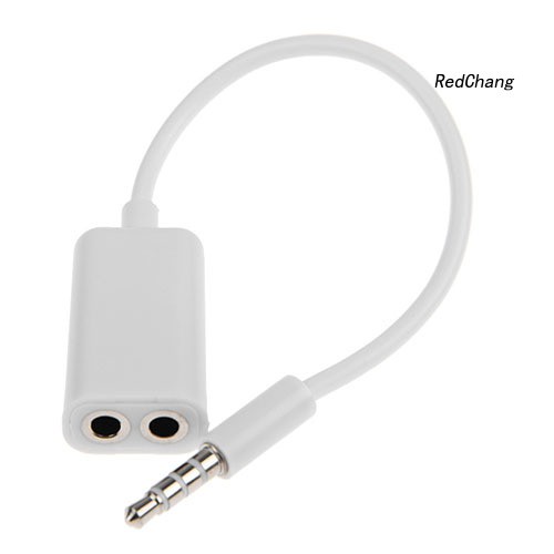 -SPQ- 3.5mm 1 Male To 2 Female Audio Headphone Splitter Cable Adapter For iPhone MP3