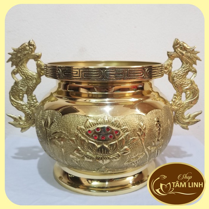 Lư Hương Bằng Đồng Cao 16.5 cm