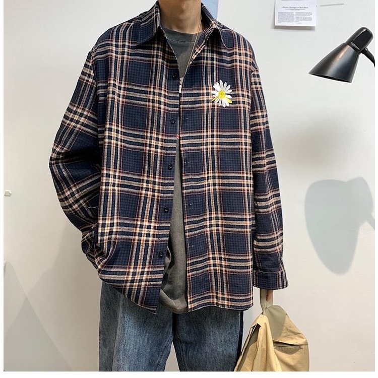 Áo Khoác Sơ Mi FLANNEL CARO Áo Chống Nắng Dài Tay Nhiều Mẫu Họa tiết Thêu Hoa Cúc