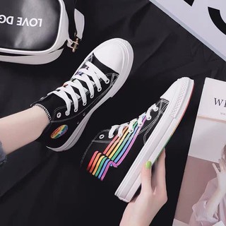 Giày cao cổ cầu vồng