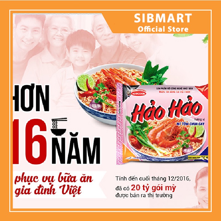 [ MÓN NGON MỖI NGÀY ] Mì tôm Hảo Hảo Acecook 75g - Sinmart Official Store - SX0001