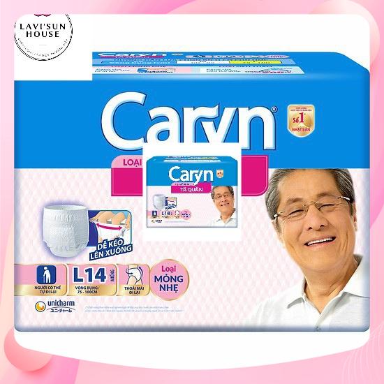 [TẶNG 4 MIẾNG]Tã quần người lớn caryn mỏng nhẹ size M16,caryn L14,XL12 chống tràn,bĩm quần caryn dành cho người già