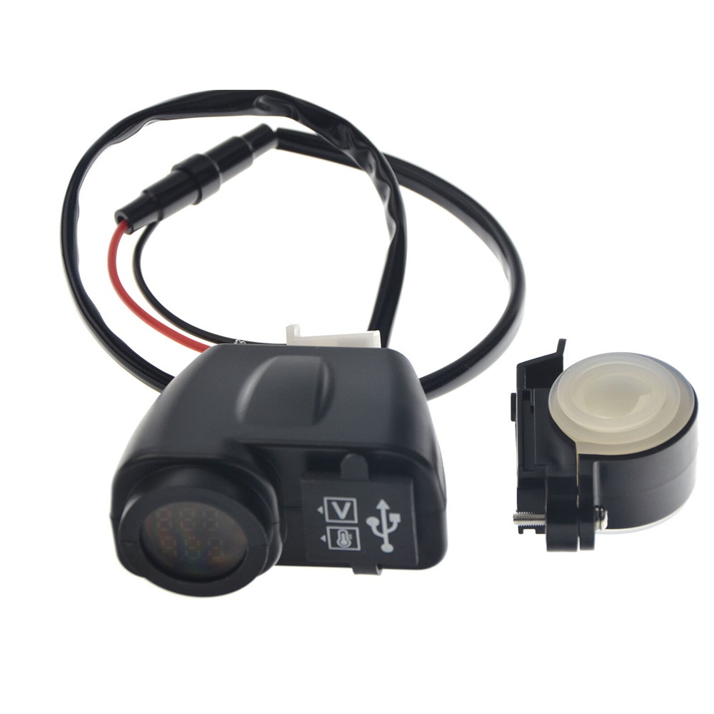 Củ Sạc Nhanh Usb Chống Nước Có Vôn Kế Dc12V 2.1a + 2.1a Cho Điện Thoại Trên Xe Máy