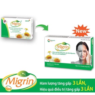 (6h tặng 1h) MIGRIN cho người đau nửa đầu,thiếu máu não.