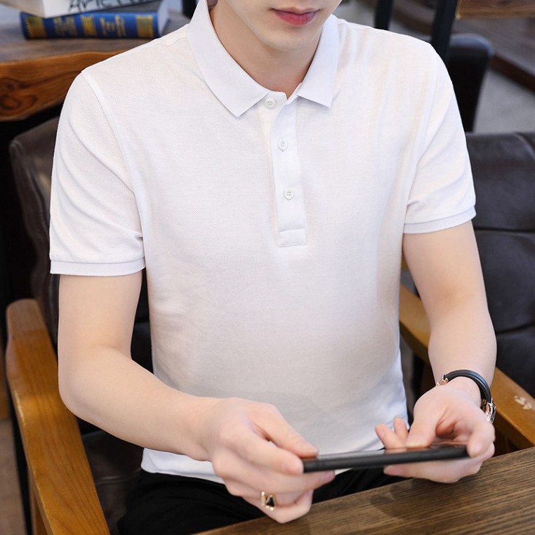 Áo phông nam cổ bẻ ngắn tay cao cấp : Chất thun cá sấu cotton 100% co giãn 4 chiều cực mềm mịn mát(ACB) | BigBuy360 - bigbuy360.vn