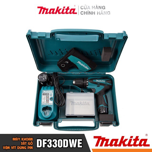 [Chính Hãng] Máy Khoan Bắt Vít Dùng Pin Makita DF330DWE (10.8V-1.3AH) Bảo Hành Tại Các TTBH Toàn Quốc