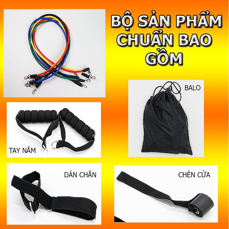 Dây ngũ sắc tập gym thể hình tại nhà dành cho nam bị