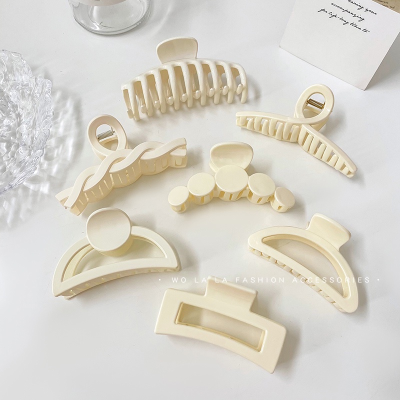 Kẹp tóc bằng nhựa acrylic đơn giản phong cách Hàn Quốc