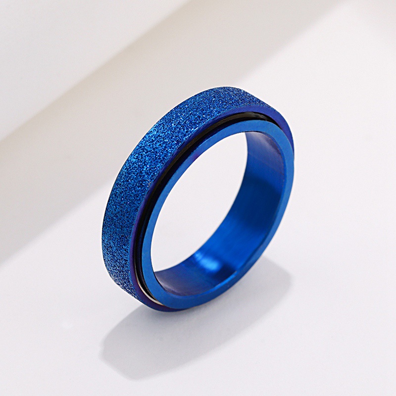 Nhẫn thép không gỉ 6mm màu đơn giản cho cả nam và nữ # 5040