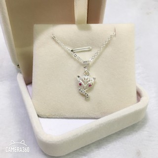 Dây chuyền hồ ly mắt hồng