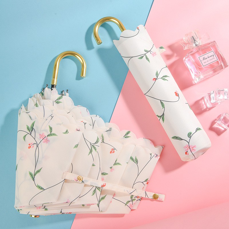 Dù gấp gọn in hoa xinh xắn 220g