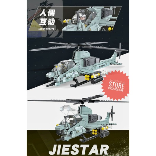 Lego Jiestar 61028 Lắp Ráp Trực Thăng Viper Helicopter
