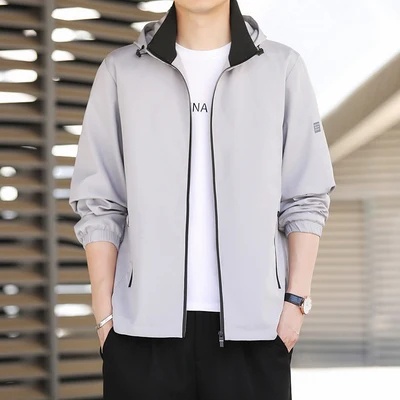 Áo Khoác Hoodie Mỏng Dáng Rộng In Họa Tiết Thời Trang Thu Đông Mới Cho Nam