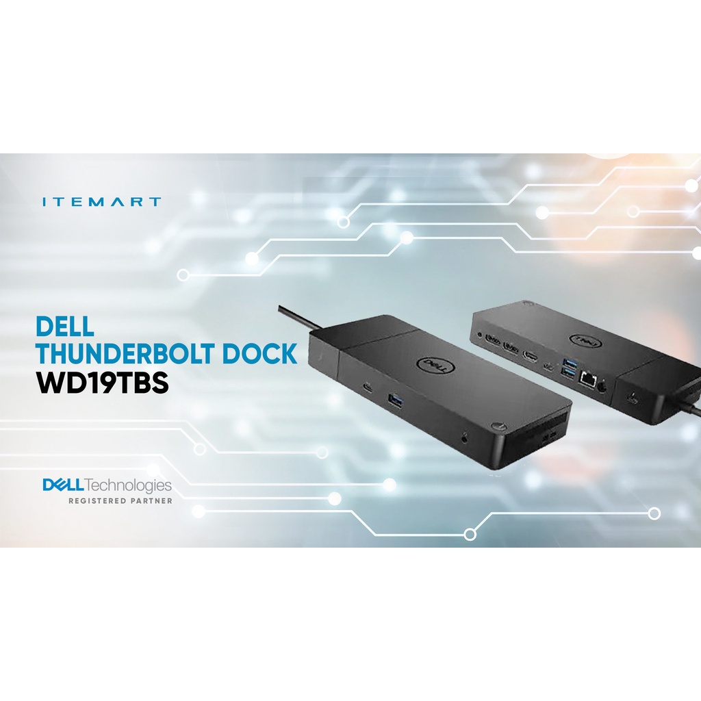 Đế kết nối Dock Dell WD19TBs , Thunderbolt Dock 2022 , xuất màn hình 4K , Power Delivery