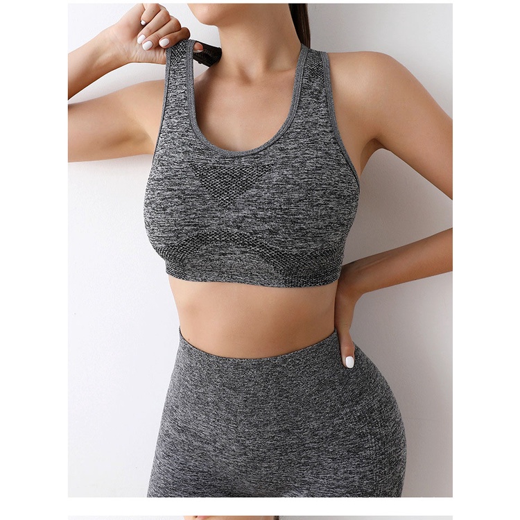 Áo bra tập Gym Yoga Aerobic vải dầy dặn, mặc tôn dáng nâng ngực, co giãn thoải mái, thấm hút mồ hôi A15