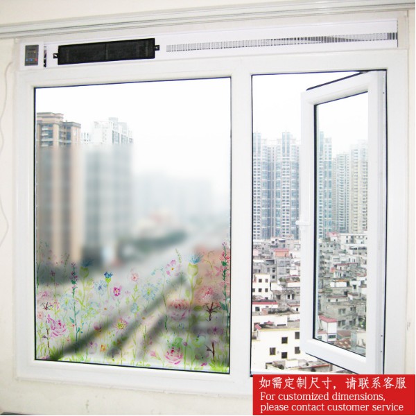 Decal Dán Kính Cao Cấp - Chân Kính Hoa sắc màu nhạt ( 60x58cm )