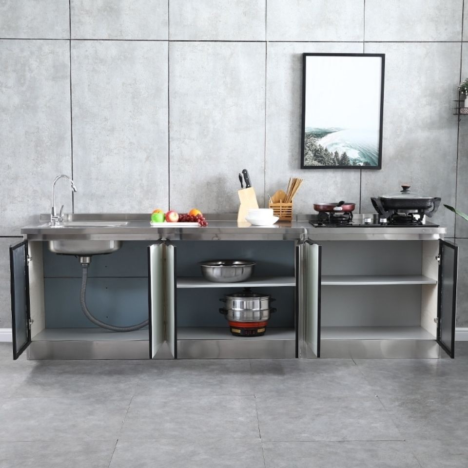 Tủ inox, bếp đơn giản gia đình, từ, tủ, cho thuê một trong một, lắp ráp tổng thể tiết kiệm < | BigBuy360 - bigbuy360.vn