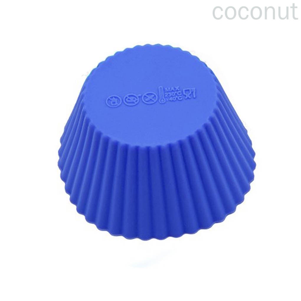 Set 12 Cốc Silicon Làm Bánh Cupcake Nhiều Màu