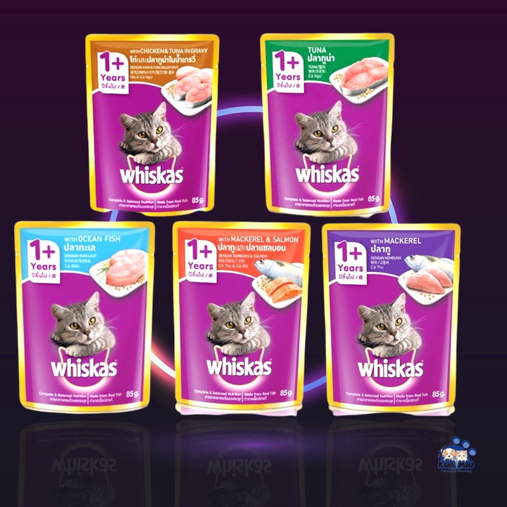 Thức ăn ướt dành cho mèo trưởng thành pate Whiskas 85g