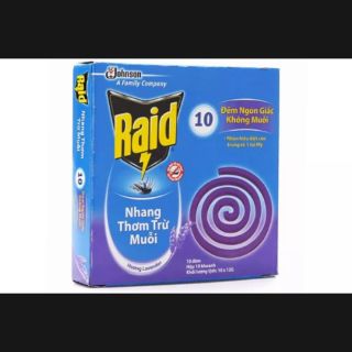 Combo 10 hộp Nhang muỗi raid 10 khoanh