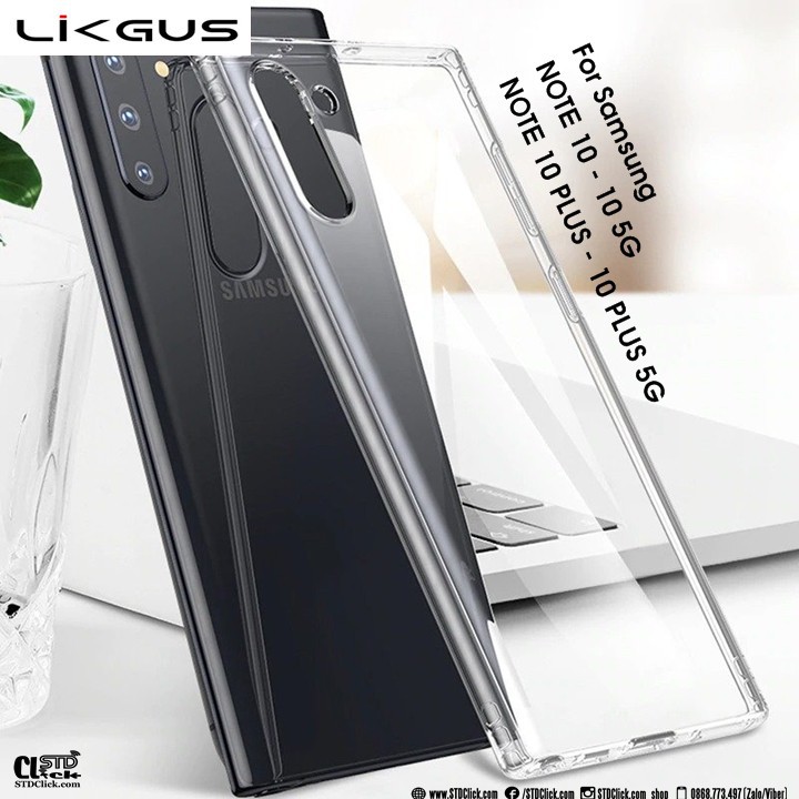 ỐP LƯNG SAMSUNG GALAXY NOTE 10 VÀ NOTE 10 PLUS LIKGUS LƯNG CỨNG VIỀN DẺO CHÍNH HÃNG HÀNG CHUẨN