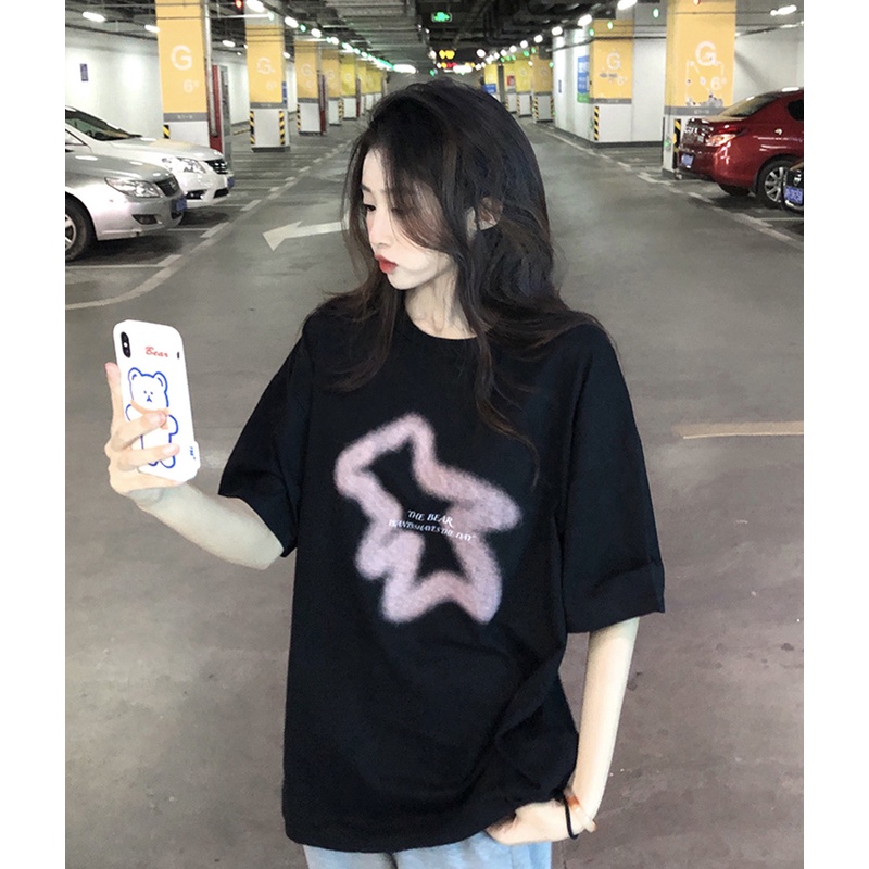 NRVP Áo Thun Nữ Tay Ngắn In Hình Phong Cách Hàn Quốc Thời Trang Mùa Hè 2022