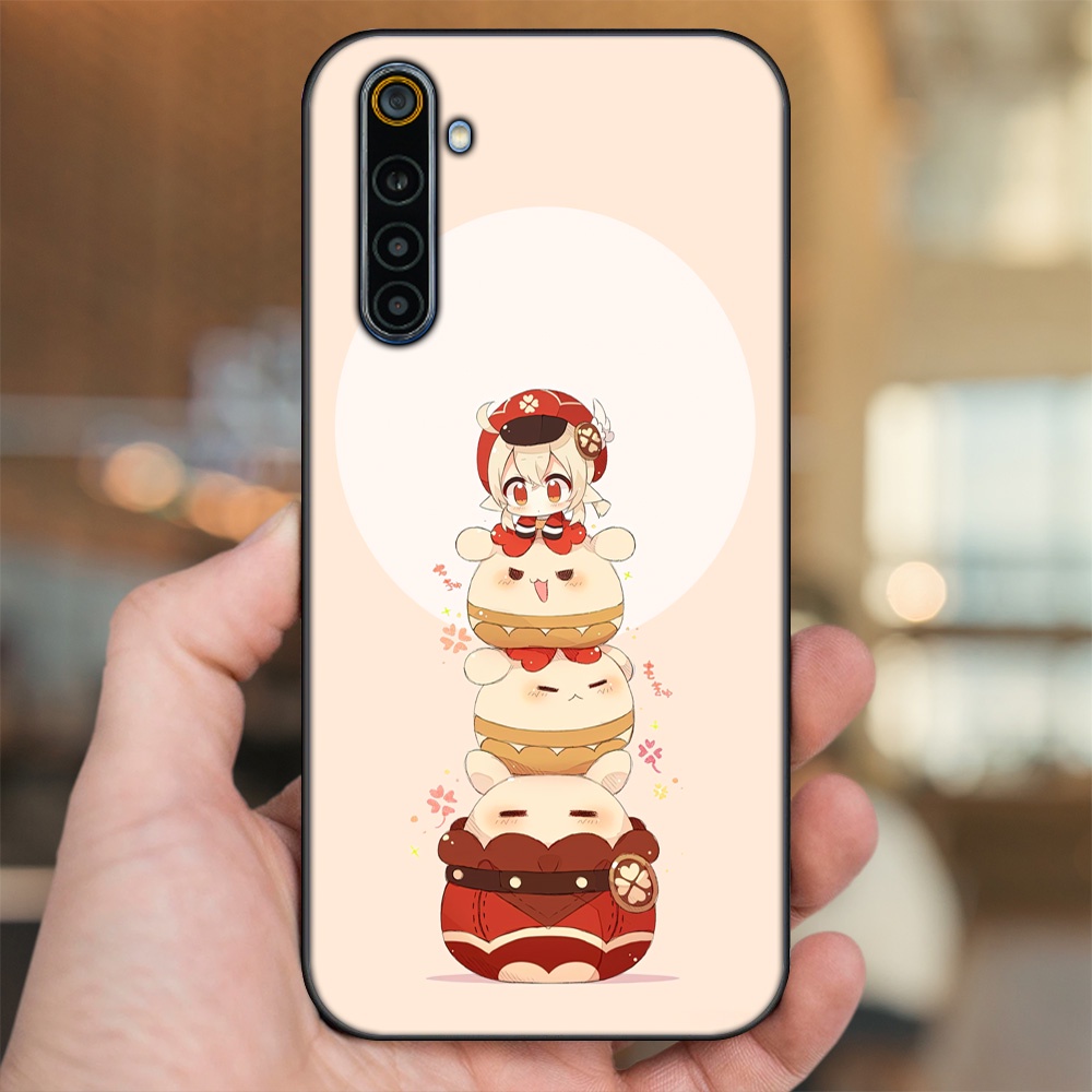 Ốp lưng Realme 6, 6 Pro viền đen in hình Klee Genshin Impact