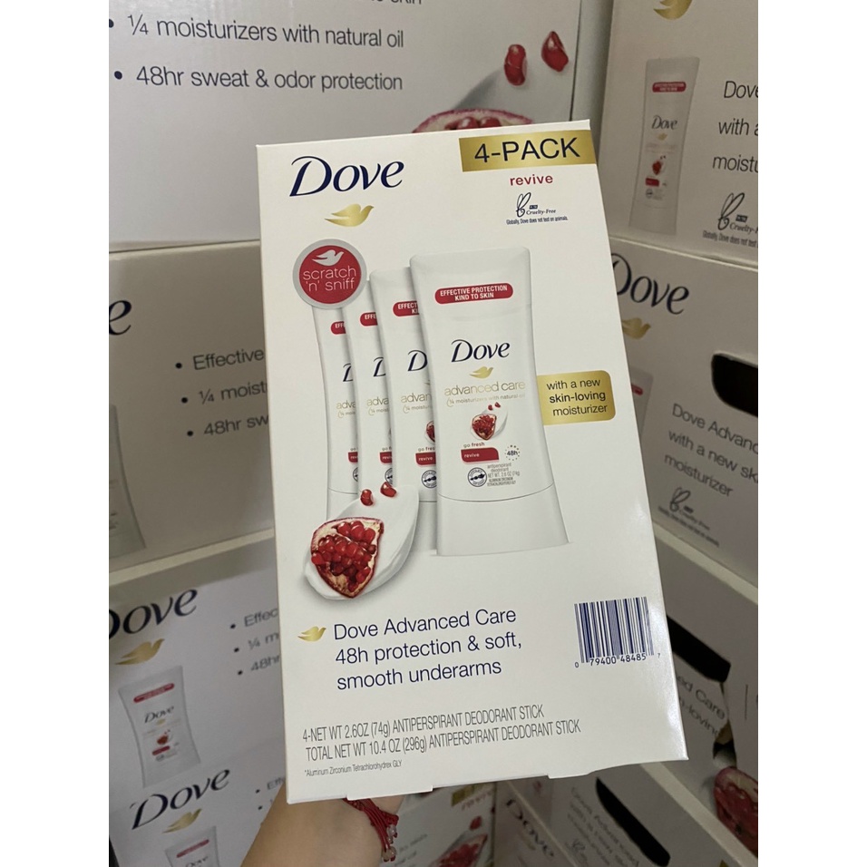 LĂN KHỬ MÙI DOVE - ADVANCED CARE REVIVE 48H 74G ( CHIẾT XUẤT TỪ LỰU )