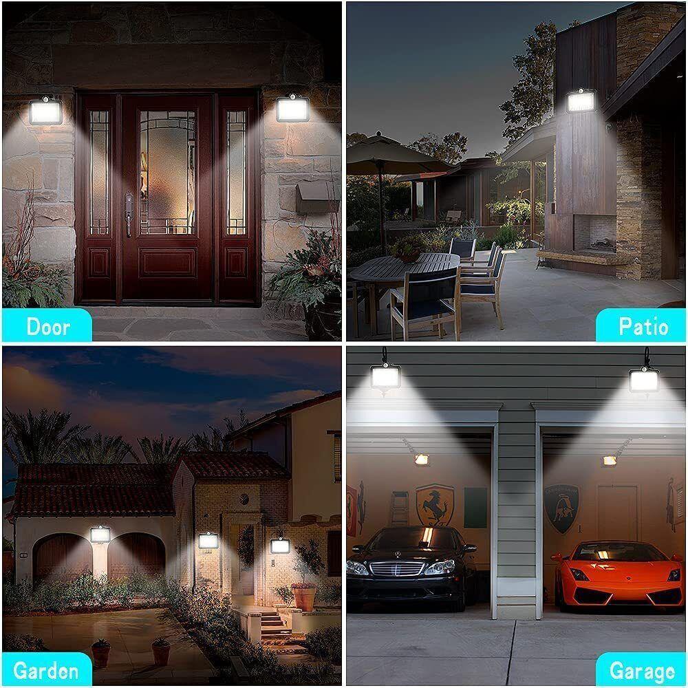 Đèn LED Gắn Tường 100 Bóng COB Năng Lượng Mặt Trời