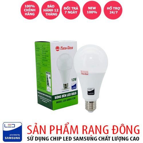 Bóng đèn LED Rạng Đông BULB chipled samsung 3W, 5W, 7W, 9W, 12W, 15W, 20W, 30W bảo hành 2 năm