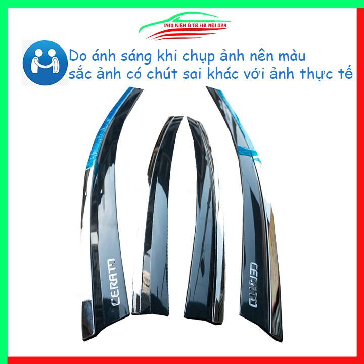 Vè che mưa ô tô Cerato 2019-2023 chỉ Inox cao cấp