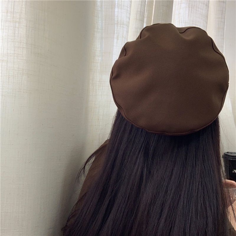 Mũ Beret Mỏng Thoáng Khí Phối Dây Xích Kim Loại Thời Trang Mùa Hè Phong Cách Hàn Quốc Cho Nữ
