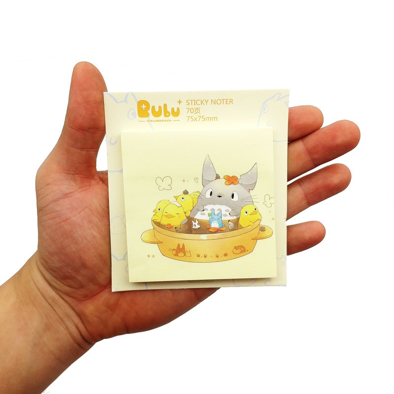 Giấy Note Hình Totoro 75 x 75 mm - Bubu 1335 - Mẫu 5 (70 Tờ)