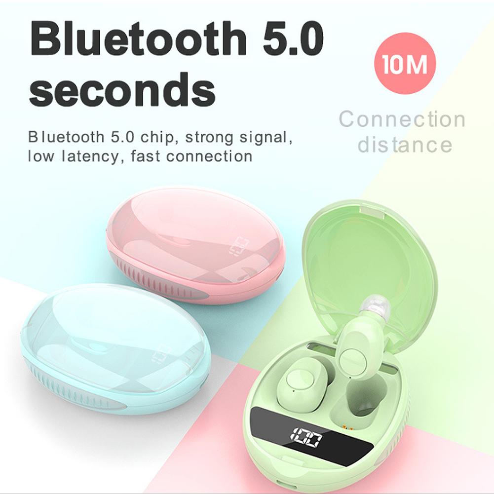 Tai nghe Bluetooth Tai nghe không dây Tai nghe 5.0 TWS Màn hình LED Tai nghe kép Âm thanh trầm