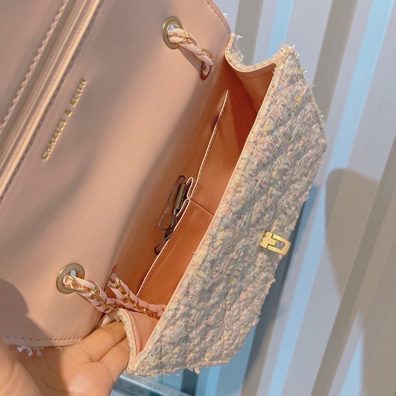 Túi CK hồng dạ khoá gập size 24