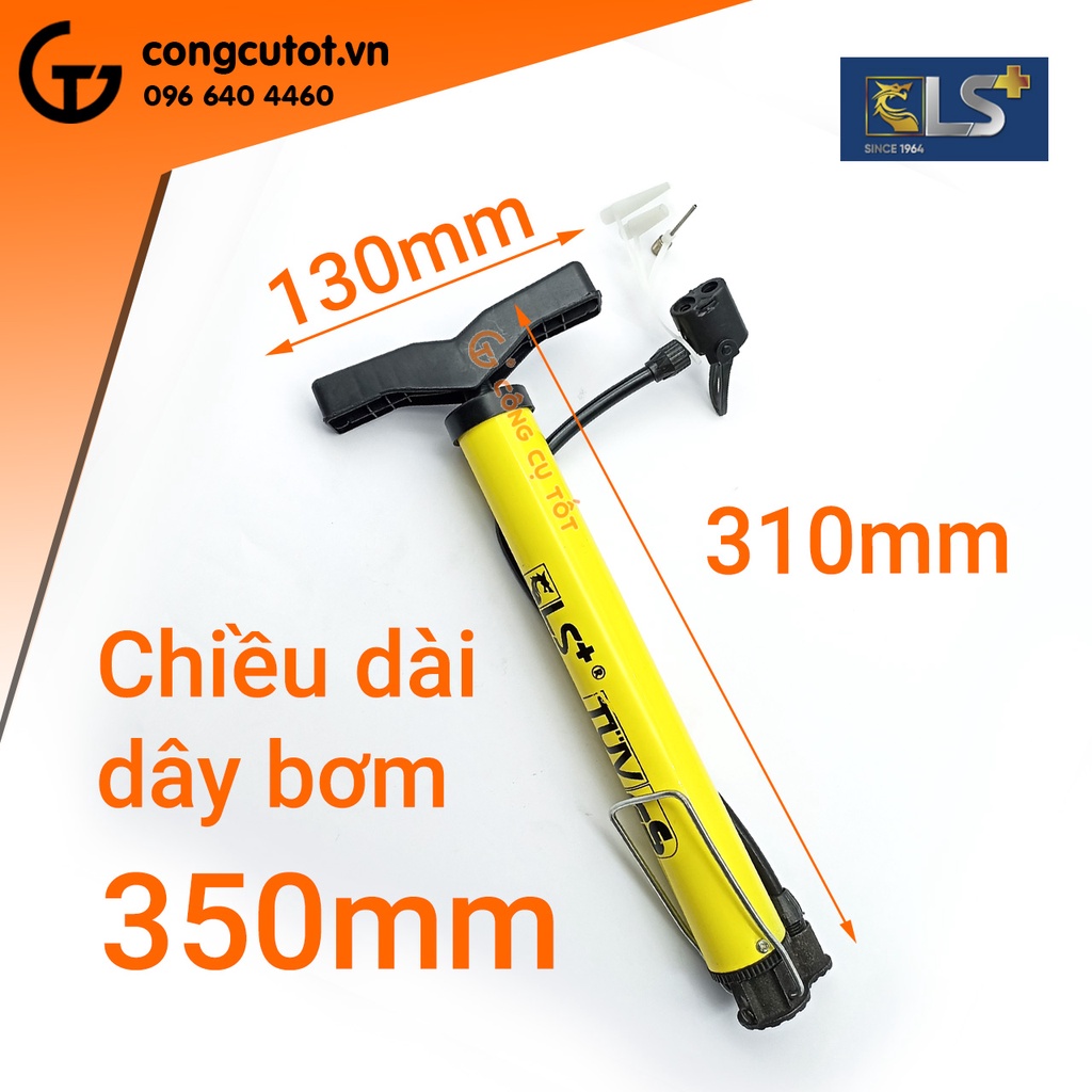 Bơm xe đạp, xe máy bằng tay dung tích 180cc LS+