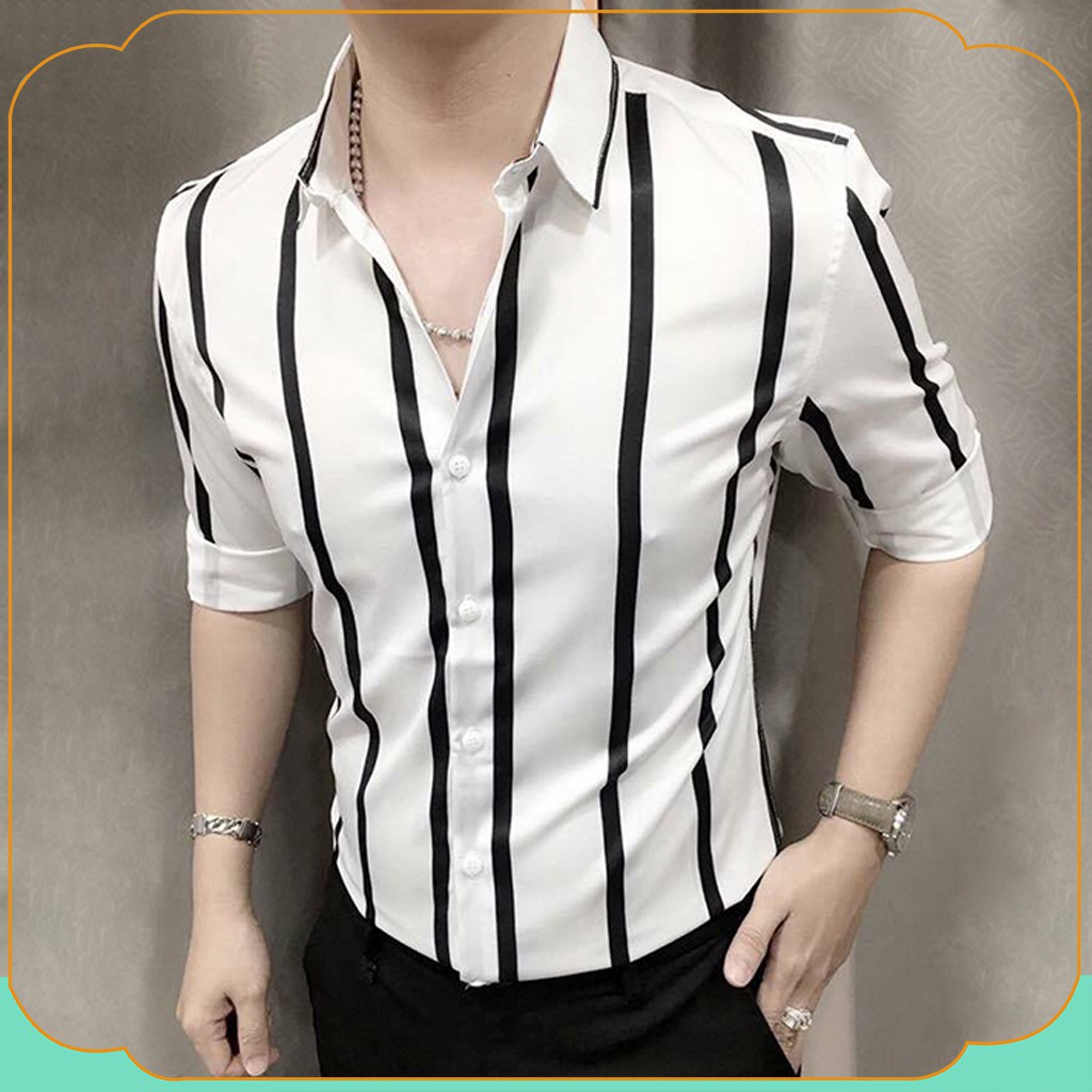 Áo sơ mi - Áo sơ mi nam cao cấp - dáng slimfit cực đẹp, chất vải lụa mềm mịn, thoáng mát, tôn dáng người mặc | BigBuy360 - bigbuy360.vn