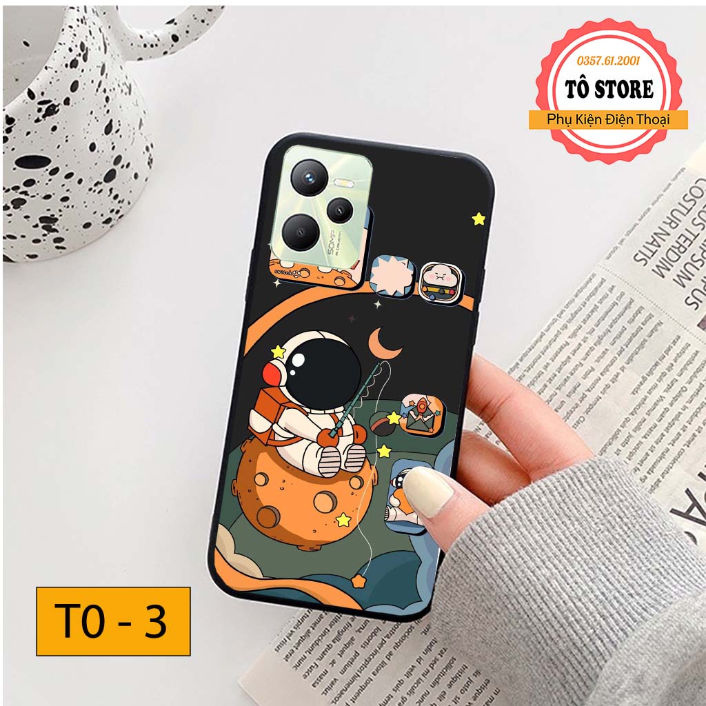Ốp lưng Realme C35 / Realme C35S in hình phi hành gia vũ trụ ngân hà trẻ trung đáng yêu, chống trầy xước
